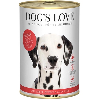 Dog's Love Classic hovězí s jablky špenátem a cuketou 6 x 400 g