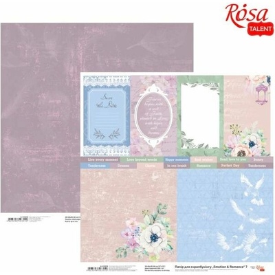 Rosa Papiere na scrapbooking 30.48 x 30.48 cm Emotion and Romance - No. 7