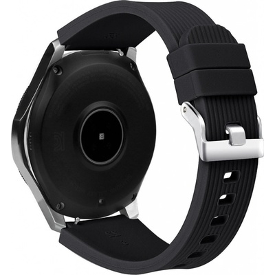 Eternico Essential Vertical Grain Silver Buckle universal Quick Release 22mm čierny AET-SMQRVEG25B-22