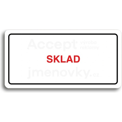 ACCEPT Piktogram SKLAD - bílá tabulka - barevný tisk