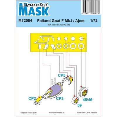 Special Hobby M72004 Folland Gnat/Ajeet Mask 1:72