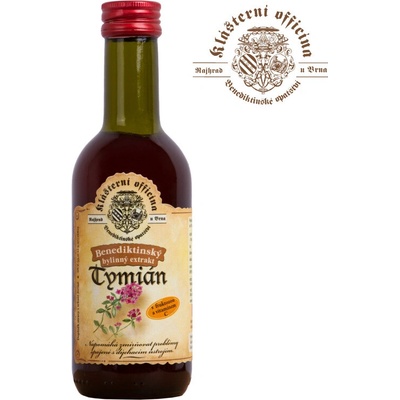 Kláštorná officína Bylinkový sirup tymián 250 ml