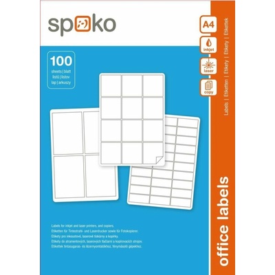 Spoko Print etikety A4 - 38 x 21,2 mm - 100 ks – Sleviste.cz