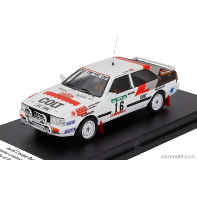 Trofeu Audi Quattro Coupe night Version N 16 Rally Portugal 1988 Sebastian Lindholm Steve Bond Bílá Červená 1:43