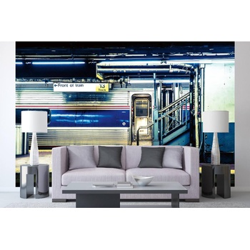 DIMEX ART s. r. o Самозалепваща се флизелинова фототапета влак в станция 375 x 250 см