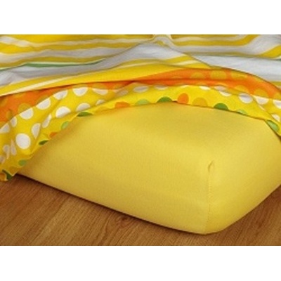 Dadka jersey prostěradlo žluté 160-180x200
