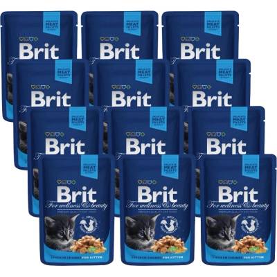Brit Cat Котешко пилешко 12x100г