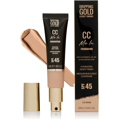 Dripping Gold Lehký hydratační make-up a CC krém SPF 45 Me In CC Foundation 3.5 Sand 32 ml