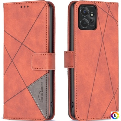 Motorola Moto G Power (2024) Rhombus Texture Magnetic Wallet Кожен Калъф и Протектор