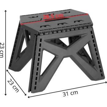 Skládací stolička SPRINGOS STAX šedá