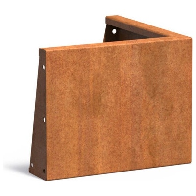 Steel design Cortenový obrubník - vnější roh 50 x 50 x 40 cm