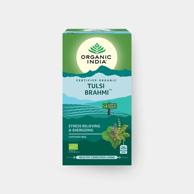 Organic India Čaj Tulsi Brahmi Gotu Kola porcovaný 25 ks 43,5 g