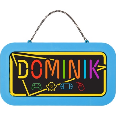 Neonová cedulka se jménem - Dominik