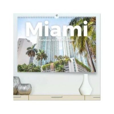 Miami Gateway to the Americas hochwertiger Premium Wand DIN A2 quer Kunstdruck in Hochglanz 2026
