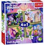 Trefl Пъзел Trefl 4 в 1 - Светът на динозавърчето Диплодок (34663) - baby