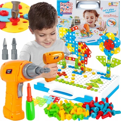 Aga Kreativní bloky Mozaika se šroubovákem 151ks ZA2516