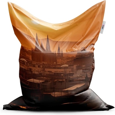 Sablio Sedací vak Classic Barcelona Night Skyline 150x100 cm