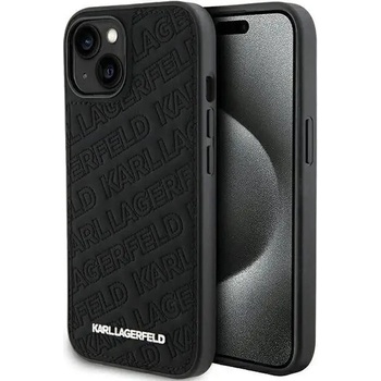 KARL LAGERFELD Кейс Karl Lagerfeld Quilted K Pattern за iPhone 15, черен