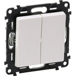 Legrand Двоен/сериен ключ Legrand Valena Life, ниво на защита IP20, бял (LEGRAND-752105)