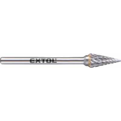 EXTOL INDUSTRIAL fréza karbidová kónická - jehlan, 6*13mm, stopka 3mm, 8703893