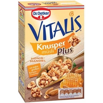 Dr. Oetker Хрупкаво мюсли мед и бадем Vitalis Dr. Oetker 450гр