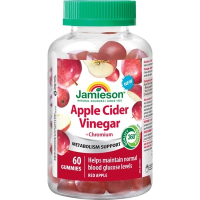 Jamieson Apple Cider Vinegar + Chromium Gummies 60 bonbónov