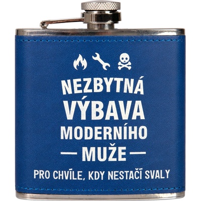 Ploskačka ALBI MODERNÝ MUŽ Modrá,Strieborná,Biela