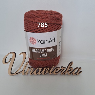 YarnArt Macrame Rope 785 tehlová 3 mm