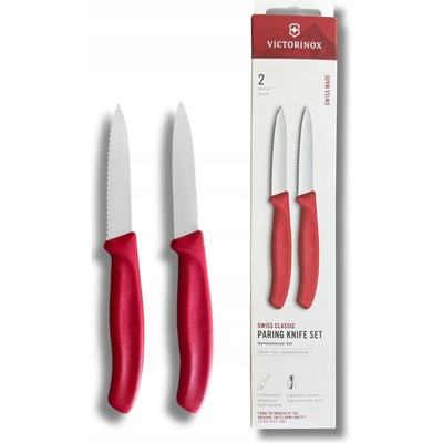 Victorinox Sada kuchyňských nožů na zeleninu SWISS CLASSIC 8 cm 2 ks červená6.7691.2C1