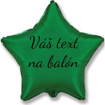 Personal Godan Fóliový balón s textem Zelená hvězda 45 cm