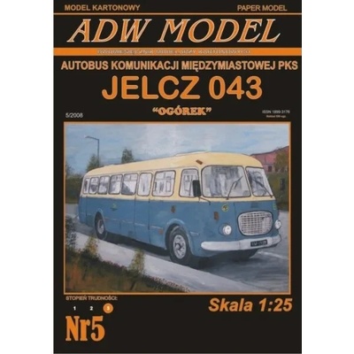 Papierový model - Autobus Jelcz 043 PKS / Škoda RTO Medzimestská doprava
