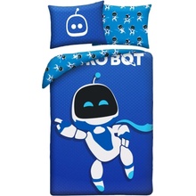 Halantex obliečky z mikrovlákna Astro Bot motív Galactic Blue 70x90 140x200