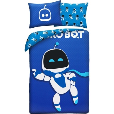 Halantex obliečky z mikrovlákna Astro Bot motív Galactic Blue 70x90 140x200