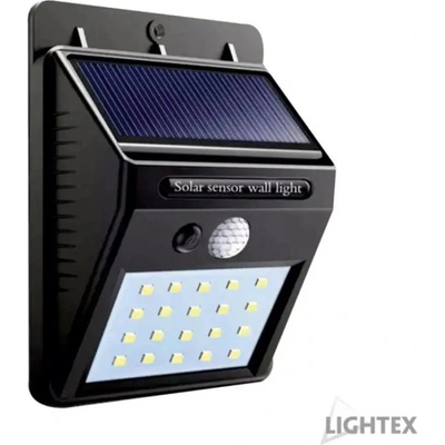 Lightex Led СОЛАРЕН АПЛИК 3w 6500k ЧЕРЕН СЕНЗОР (3801064004587)