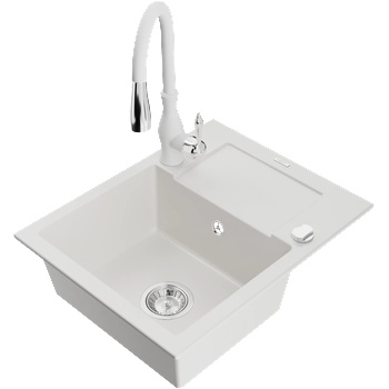 Mexen Enzo гранитна кухненска мивка с една камера с отцедник и кухненски (6506-20-672601-20)