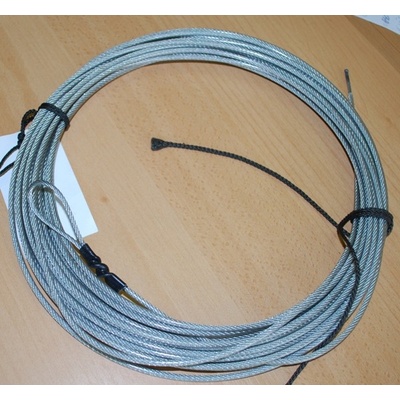 KV Řezáč Oceľové lanko na tenis s PVC obalom 14m