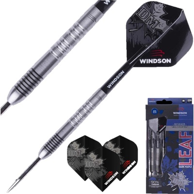 Set šipek s kovovými hroty Windson DARK MAPLE LEAF 21 G Mix,Stříbrná,Černá