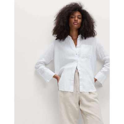 Marks & Spencer Риза от чист лен Marks & Spencer бяла Marks & Spencer | Byal | ЖЕНИ | 22