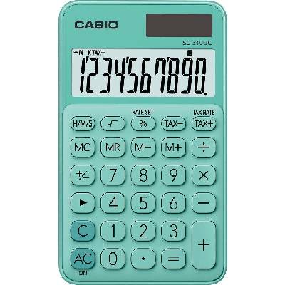 CASIO Casio Kalkulačka kapesní, 10 místný displej, SL 310, zelená 157592