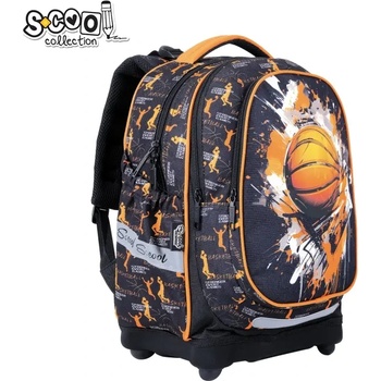 S-Cool Ученическа анатомична раница scool Баскетболна топка