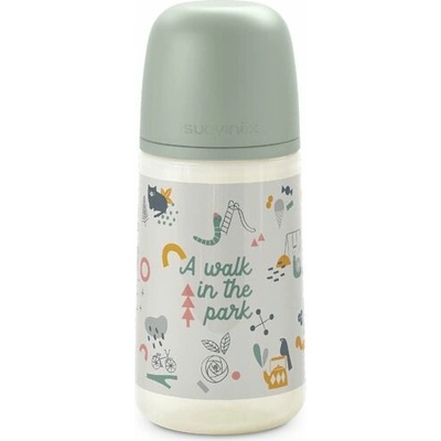 Suavinex Dojčenská fľaša Walk anatomická silikón ružová 270 ml