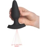 Master Series Booty Sparks Laser Fuck Me Среден анален плъг с дистанционно управление, черен (P23795)