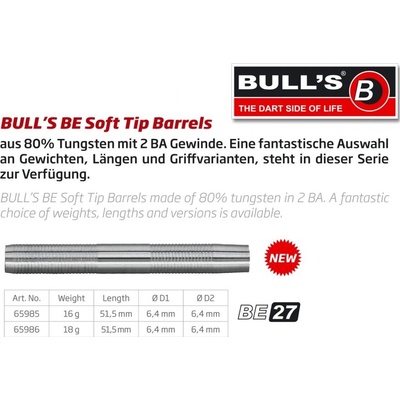 Bull's Soft Tip Barrels BE27 - 18g