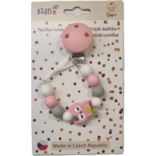 KidPro klip na dudlík Sovička růžová