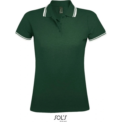 SOL's Collection Polokošile Pasadena Women krátký rukáv dámská COT-250578l5701 Zelená forest bílá