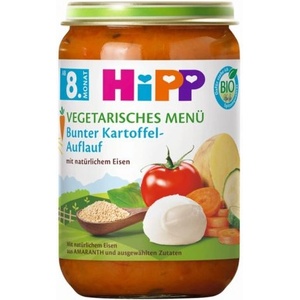 HiPP Био Пюре HiPP Зеленчукова яхния с картофи 220 гр. - 8+ месеца