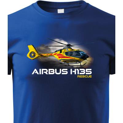 Dětské tričko Airbus Helicopters H135 Rescue ModráCanvas Dětské tričko Bezvatriko.cz 3250