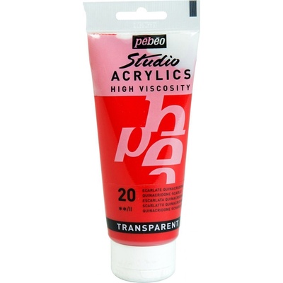 Pébéo 69.2010 АКРИЛНА боя 20 Quinacridone Scarlet 100 ml 1 бр (69.2010)