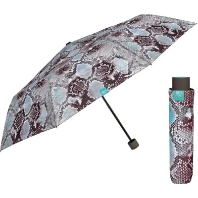 Дамски неавтоматичен чадър Perletti Time 26207, Питон/Син