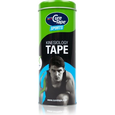 MyCureTape® Sports фиксираща лента метална кутия боя Lime, Black, Blue 3x2.5 м